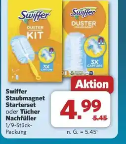 Combi Swiffer Staubmagnet Starterset oder Tücher Nachfüller Angebot