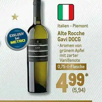 METRO Alte Rocche Gavi Docg Angebot