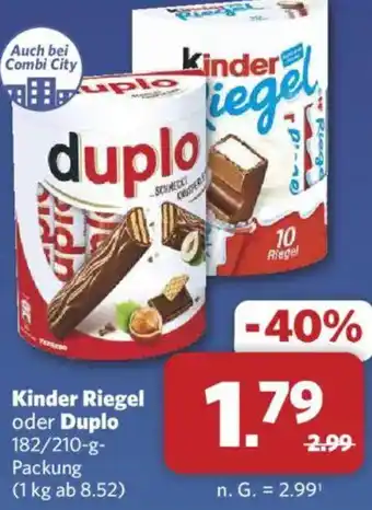 Combi Kinder Riegel oder Duplo Angebot