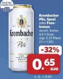 Combi Krombacher Pils, Spezi oder Fassbrause Angebot