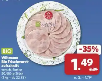 Combi Wiltmann Bio Frischwurstaufschnitt Angebot