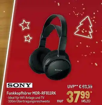 METRO Sony Funkkopfhörer Mdr-rf811rk Angebot