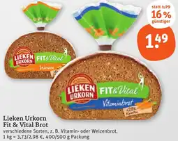 tegut Lieken Urkorn Fit & Vital Brot Angebot