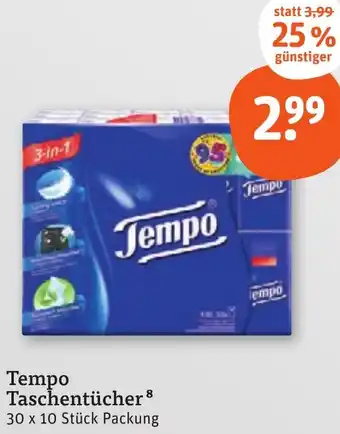 tegut Tempo Taschentücher Angebot