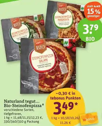 tegut Naturland tegut Bio-Steinofenpizza Angebot