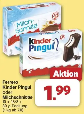 Famila Nord West Ferrero Kinder Pingui oder Milchschnitte Angebot