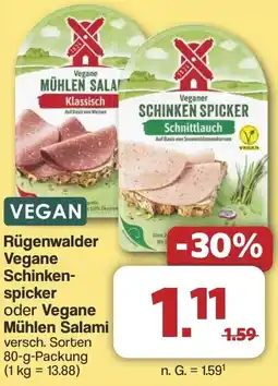 Famila Nord West Rügenwalder Vegane Schinkenspicker oder Vegane Mühlen Salami Angebot