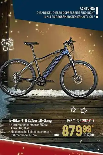 METRO E-bike MTB 27,5er 18-gang Angebot