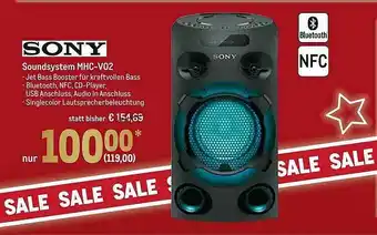 METRO Sony Soundsystem Mhc-v02 Angebot