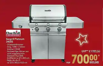 METRO Char-broil Gasgrill Platinum 3400S Angebot