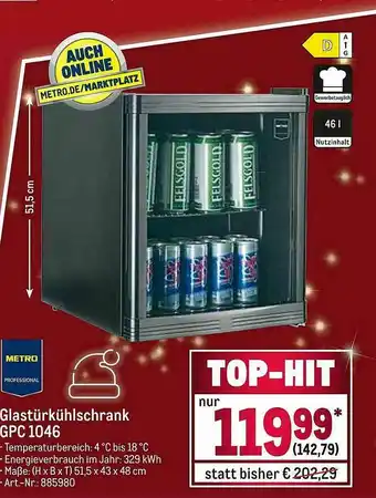 METRO Metro Professional Glastürkühlchrank Gpc 1046 Angebot