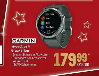 METRO Garmin Vívoactive 4 Grau-silber Angebot