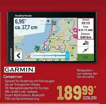 METRO Garmin Campervan Angebot