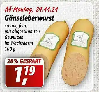 Simmel Gänseleberwurst Angebot