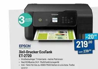 Staples Epson 3in1-drucker Ecotank Et-2720 Angebot