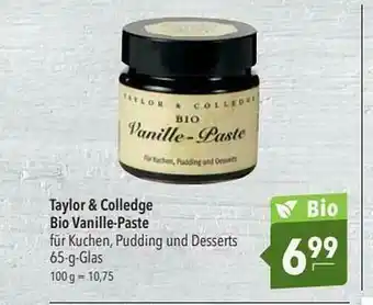 CITTI Markt Taylor & Colledge Bio Vanille-paste Angebot