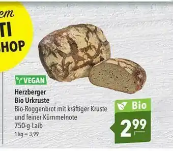 CITTI Markt Herzberger Bio Urkruste Angebot