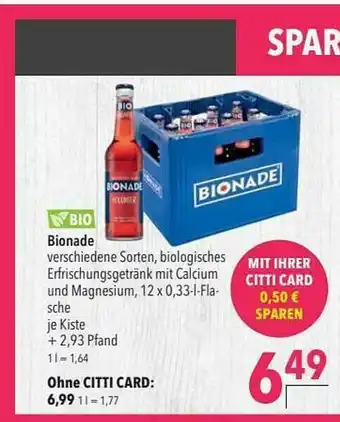 CITTI Markt Bionade Angebot