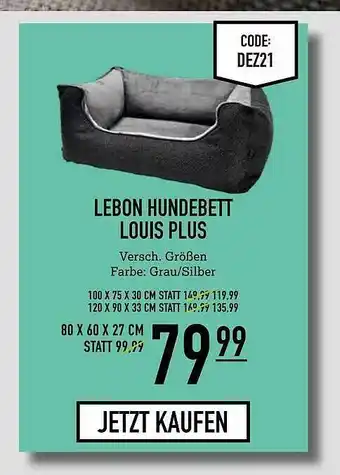 Kölle Zoo Lebon Hundebett Louis Plus Angebot