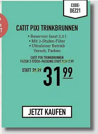 Kölle Zoo Catit Pixi Trinkbrunnen Angebot