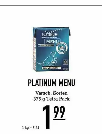 Kölle Zoo Platinum Menu Angebot