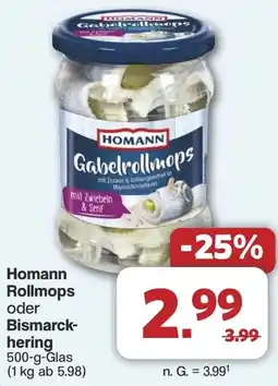 Famila Nord West Homann Rollmops oder Bismarckhering Angebot