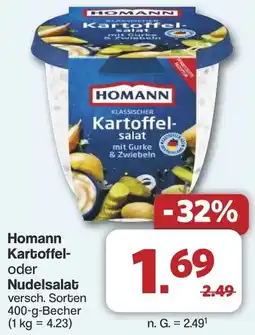 Famila Nord West Homann Kartoffel- oder Nudelsalat Angebot