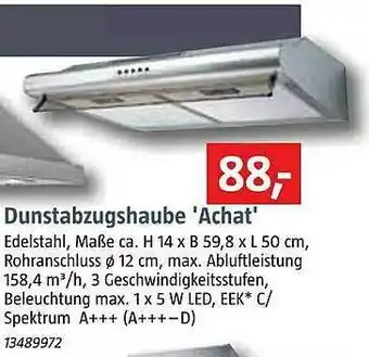 Bauhaus Dunstabzugshaube Achat Angebot