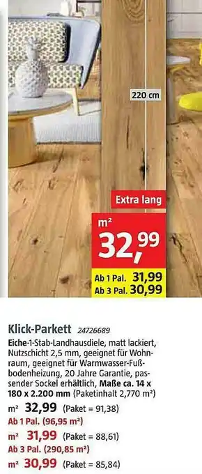 Bauhaus Klick-parkett Angebot