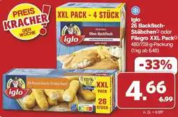 Famila Nord West Iglo 26 Backfisch Stäbchen oder Filegro XXL Pack Angebot