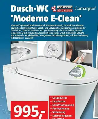 Bauhaus Camargue Dusch-wc Moderno E-clean Angebot