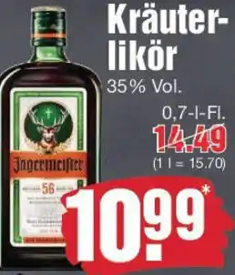 Edeka Jagermeister Kräuterlikör Angebot