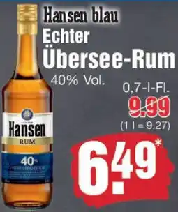 Edeka Hansen blau Echter Übersee-Rum Angebot