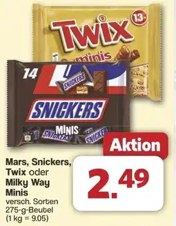 Famila Nord West Mars, Snickers, Twix oder Milky Way Minis Angebot