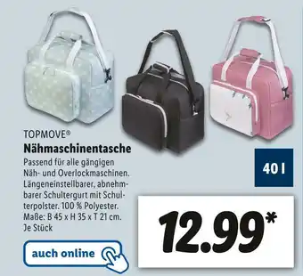 Lidl Topmove nähmaschinentasche Angebot