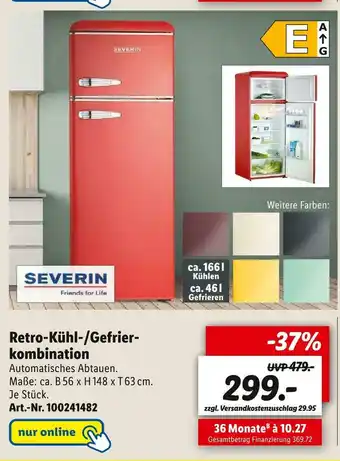 Lidl Severin retro-kühl-/gefrierkombination Angebot