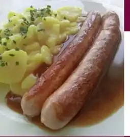 Möbel Inhofer Inhofer Ein Paar Schweinsbratwürstl mit Bratensauce und Kartoffelsalat Angebot