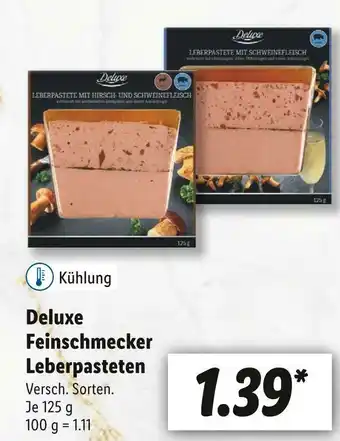 Lidl Deluxe feinschmecker leberpasteten Angebot