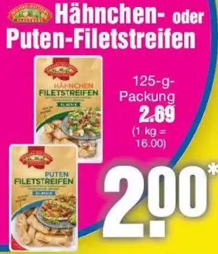 Edeka Hähnchen- oder Puten-Filetstreifen Angebot