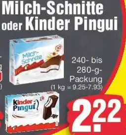 Edeka Milch-Schnitte oder Kinder Pingui Angebot