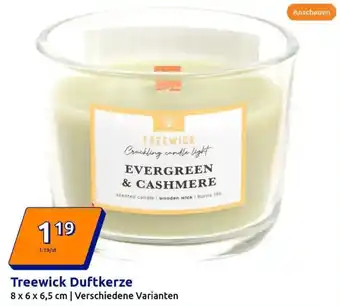 Action Treewick Duftkerze Angebot