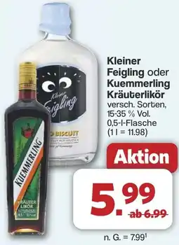 Famila Nord West Kleiner Feigling oder Kuemmerling Kräuterlikör Angebot