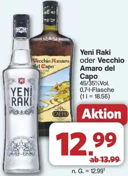 Famila Nord West Yeni Raki oder Vecchio Amaro del Саро Angebot