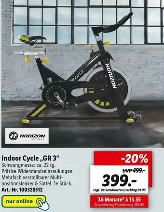 Lidl Horizon indoor cycle „gr 3“ Angebot