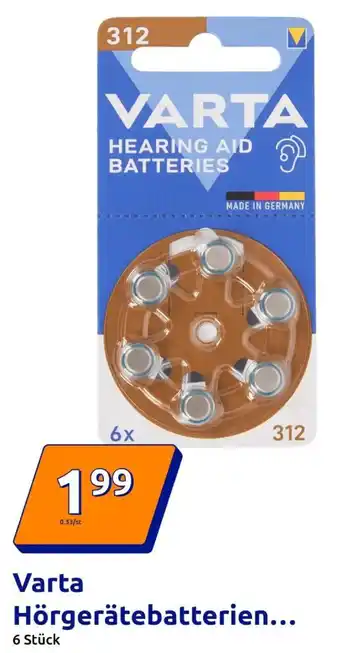 Action Varta Hörgerätebatterien Angebot