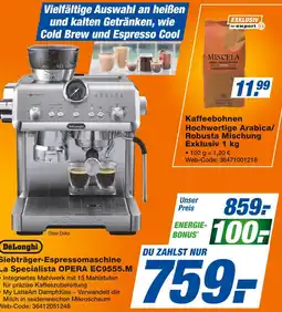 Expert Delonghi siebträger-espressomaschine la specialista opera ec9555.m Angebot