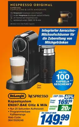 Expert Delonghi kapselsystem en267.bae citiz & milk Angebot