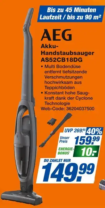 Expert Aeg akku-handstaubsauger Angebot