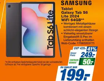 Expert Samsung tablet galaxy tab s6 lite 2024 wifi 64gb Angebot