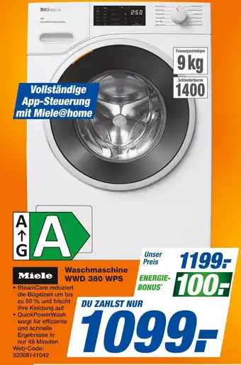 Expert Miele waschmaschine wwd 380 wps Angebot